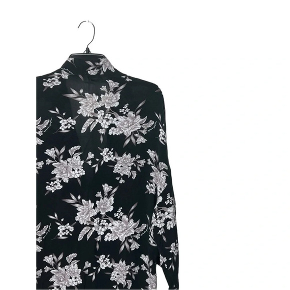 1658. SPIRITUAL GANGSTER SWIMSUIT COVERUP‎ FLORAL PATTERN POCKETS ONE SIZE BLACK - Picture 7 of 9
